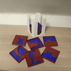 Material Montessori Terra e Água – Aprendizado sensorial e visual com formas em relevo