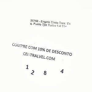 Engate Cinto Segurança Traseiro Esquerdo Fiat Punto 2011