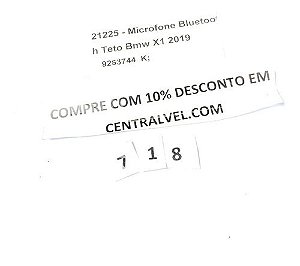 Microfone Teto Bmw X1 2019 2.0 F48 9263744