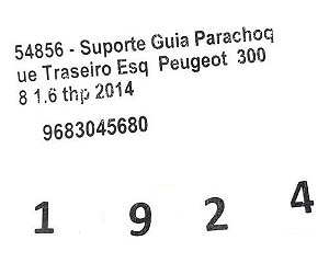 Guia Parachoque Peugeot 3008 2014 Thp Tras. Esq. 9683045680