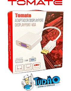 Adaptador Displayport Para Vga Conversor Vídeo - Tomate