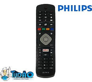 Controle TV Philips Smart Netflix LE-7412 Lelong