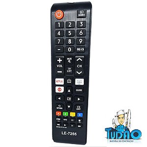 Controle TV Samsung Smart Netflix Prime Gplay 4k LE-7265