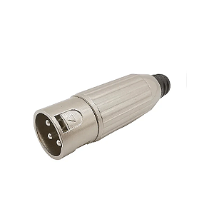 Conector Plug XLR 3 Pinos Macho