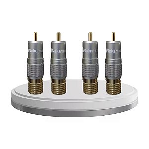 4 Conectores Rca Nakamichi Banhados A Ouro (1 Par)