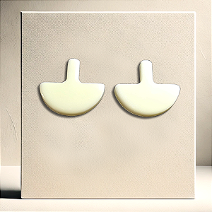 Brinco  Mush - Branco Marfim