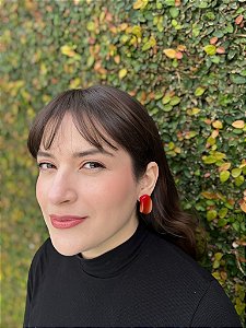 Brinco Shape - Vermelho Cereja