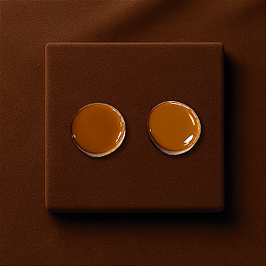 Brinco  Dot - Marrom Mocha