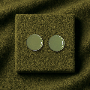 Brinco  Dot - Verde Oliva