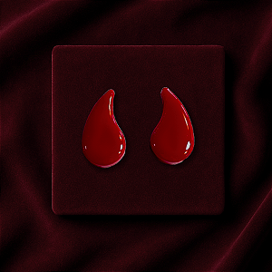 Brinco  Rit - Vermelho Cereja