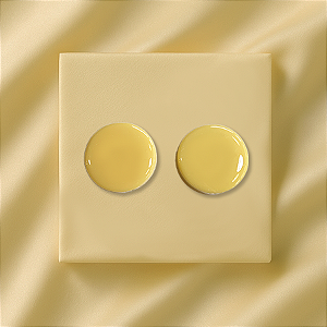 Brinco  Dot - Amarelo Manteiga