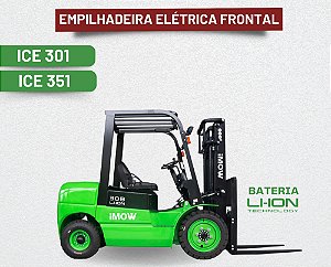 Empilhadeira Elétrica Frontal Contrabalançada Bateria de Lítio ICE 301/351