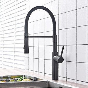 Misturador Monocomando para Cozinha Flex Black 50CM – Kitbaco – KFB1050