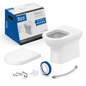 Kit Bacia Convencional, Complementos de Instalação e Assento PP Nexo Branco - Roca - C343727000