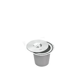 Lixeira de Embutir Clean Round em Aço Inox com Balde Plástico 8 L - Tramontina – 94518/000