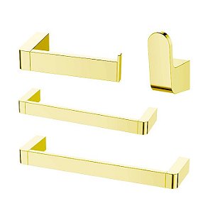 Kit Banheiro Acessórios Gold Prime – Jiwi