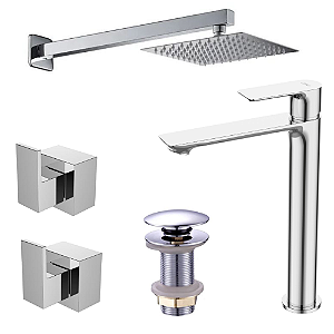 Kit 5 Peças Com Bica Alta WJ-2885-MK-CR - Jiwi