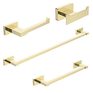 Kit Acessórios 4 Peças Mykonos Gold - Jiwi