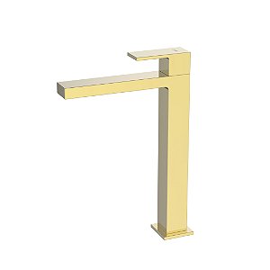 Torneira Para Lavatório Água Fria Bica Alta Madrid Gold - Jiwi - WJ-1198-MD-GD