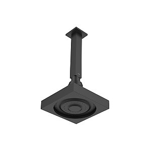 Chuveiro Quadrado 12x12 Autolimpante Com Braço Teto Black - Jiwi - WJ-DAL-QT-BL
