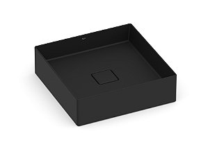 Cuba Matte Black De Apoio 400x400 Sem Mesa T5 Terra - Roca - A32787Y080