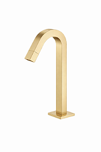 Torneira Para Lavatório Água Fria Bica Baixa Gold Matte - Kitbaco - TBBGDF