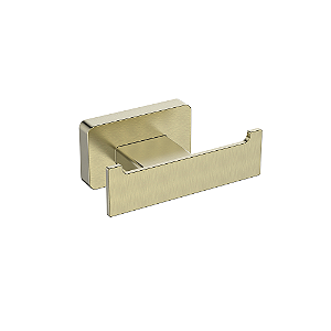 Gancho Duplo Mykonos Gold Escovado - Jiwi - WJ-2062-MK-GE