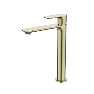 Misturador Monocomando Bica Alta Mykonos Gold Escovado - Jiwi - WJ-2885-MK-GE