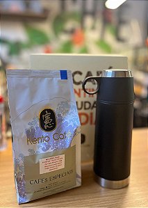 Kit Café Microlote + Garrafa Térmica Peq + Cxa Presente