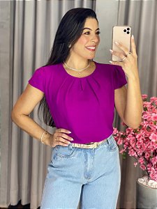 BLUSA CREPE MANGA GOTA