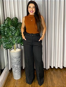 CALÇA PANTALONA ALFAIATARIA CINTO