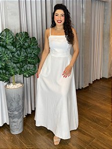 VESTIDO LONGO DECOTE QUADRADO