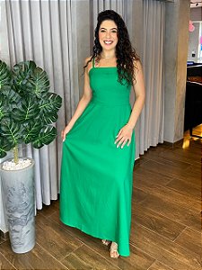 VESTIDO LONGO DECOTE QUADRADO