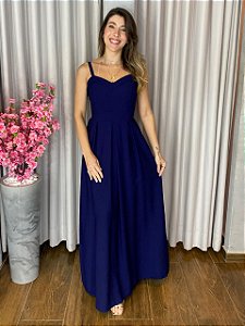 VESTIDO LONGO DECOTE CORAÇÃO