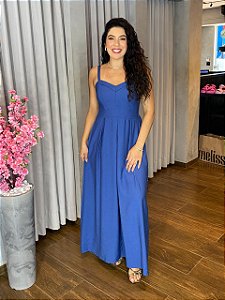 VESTIDO LONGO DECOTE CORAÇÃO