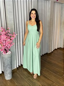 VESTIDO LONGO DECOTE CORAÇÃO