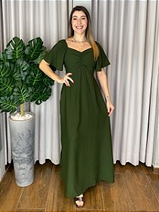 VESTIDO MIDI MANGA FLARE