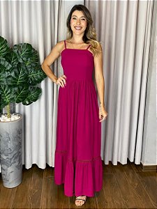 VESTIDO LONGO DETALHE GUIPIR