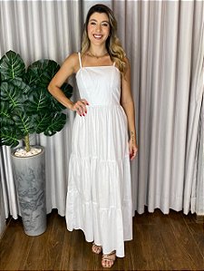 VESTIDO LONGO TRICOLINE