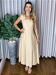 VESTIDO MIDI ALÇA LAÇO