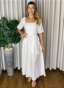 VESTIDO MIDI MANGA PRINCESA