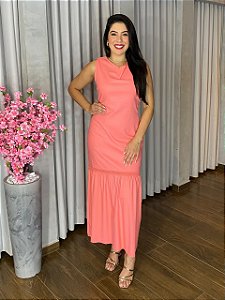 VESTIDO LONGUETE LINHO