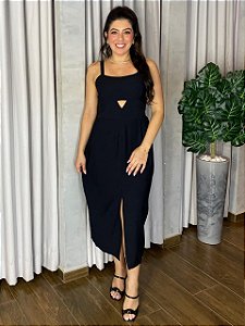 VESTIDO MIDI FENDA