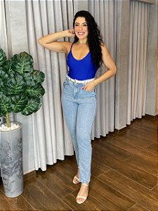 CALÇA JEANS MOM CINTO