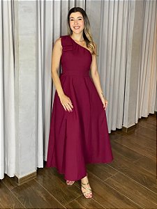 VESTIDO MIDI NULA MANGA LAÇO