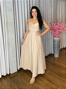 VESTIDO LONGO DECOTE BOBO