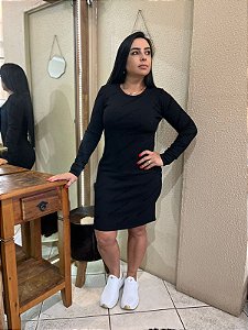 VESTIDO CURTO MANGA LONGA
