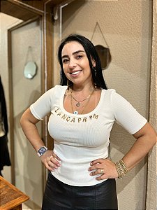 BLUSA CANELADA LANÇA PERFUME
