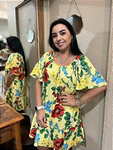 VESTIDO CURTO ESTAMPADO LANÇA PERFUME