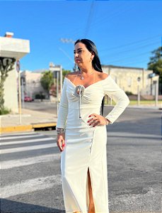 VESTIDO SUPER MIDI CRISTAL LANÇA PERFUME